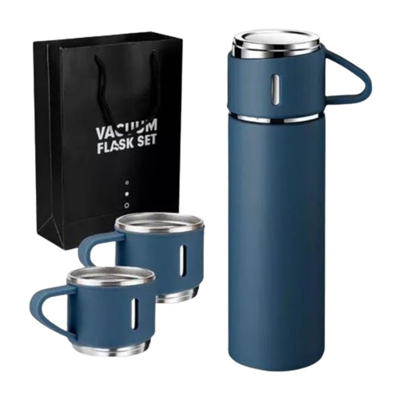GENERICO - Termo 500 Ml Con Taza Para Té Y Café Acero Inoxidable 304 Azul