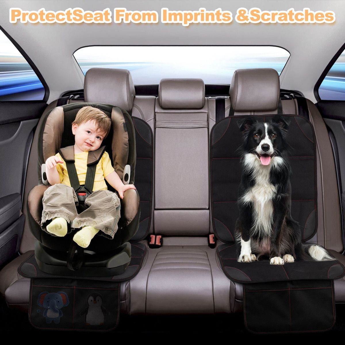 EVERSO - Respaldo Funda Cubre Asiento Auto Suv Acolchado  Forros