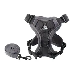 LUBABYCAS - Arnés Para Perro Ajustable Con Correa Reflectantes L