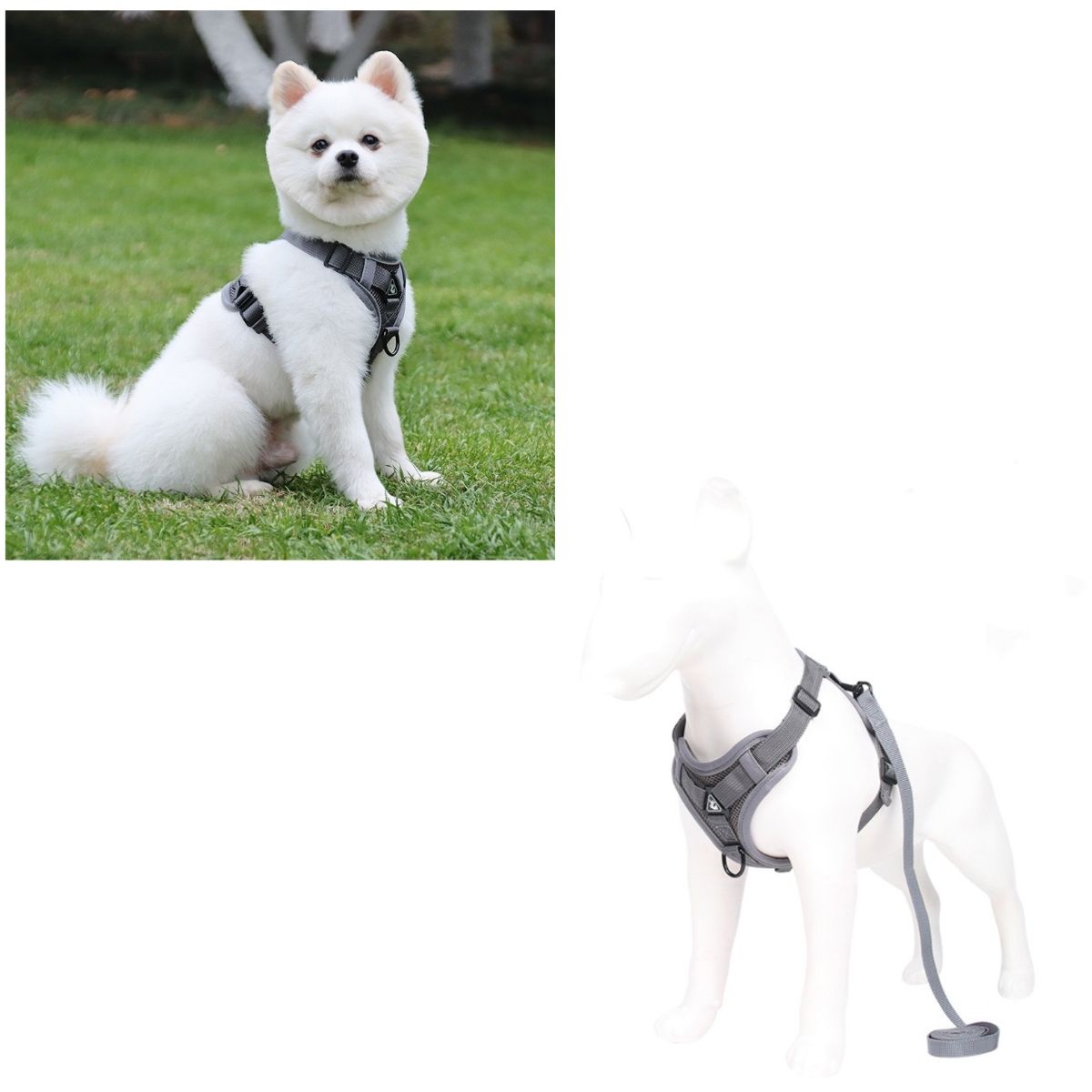 LUBABYCAS - Arnés Para Perro Ajustable Con Correa Reflectantes M