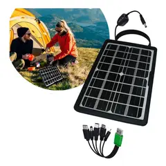 GENERICO - Cargador solar portátil 8w 12v Energía Solar 5 en 1