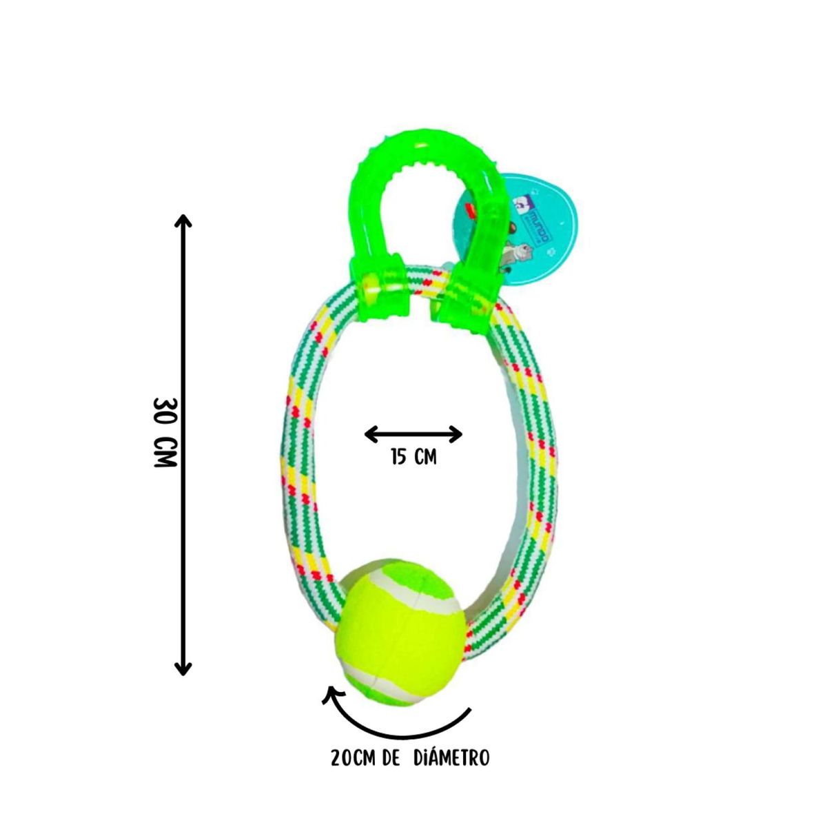 GENERICO - Juguete De Cuerda Para Halar Con Pelota Perros Mascotas