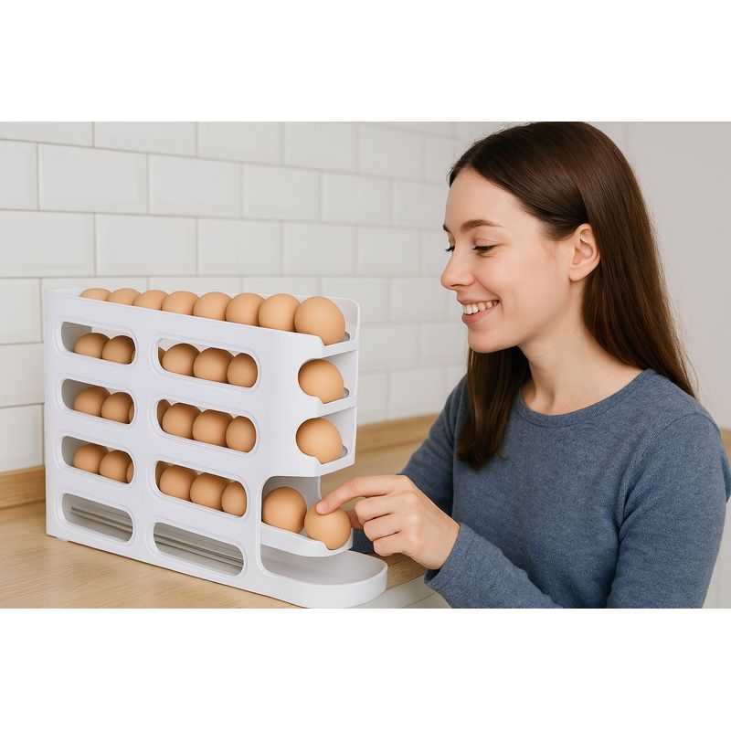 GENERICO - Organizador De Huevos Dispensador De Huevos Porta Huevos 26p