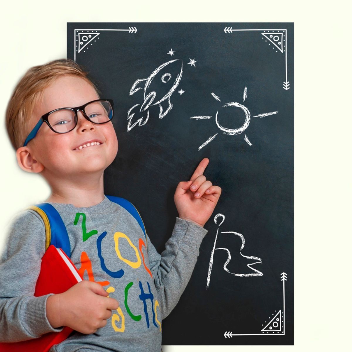 GENERICO - Pizarra Adhesiva Negra