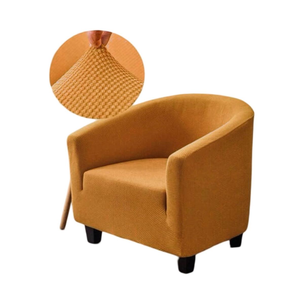 GENERICO - Funda Poltrona Sofa Texturizada Ajustable MOSTAZA