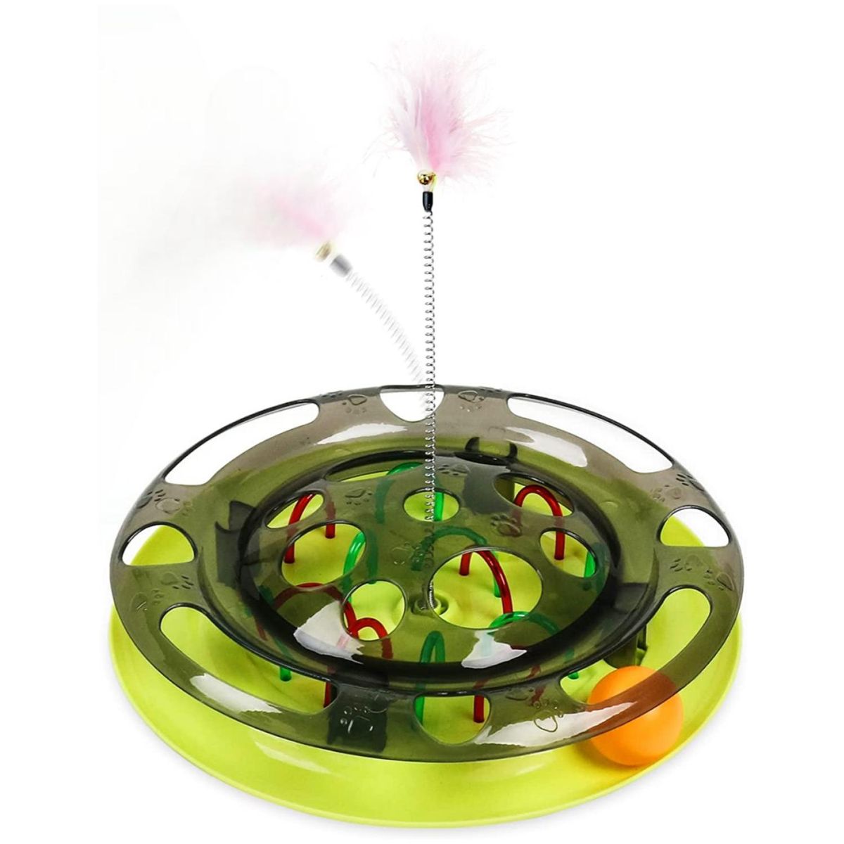 GENERICO - Juguete 3 En 1 Plato Giratorio Para Gatos Mascotas