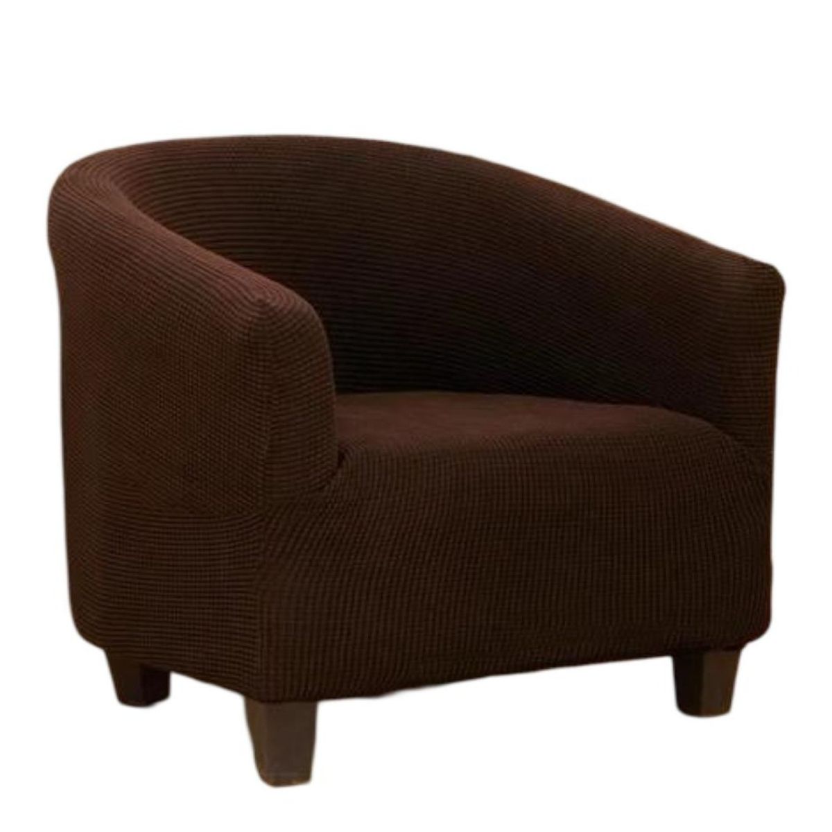 GENERICO - Juego de 2 Fundas Poltrona Sofa Texturizada Ajustable CAFÉ