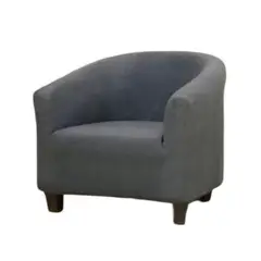 GENERICO - Juego de 2 Fundas Poltrona Sofa Texturizada Ajustable GRIS