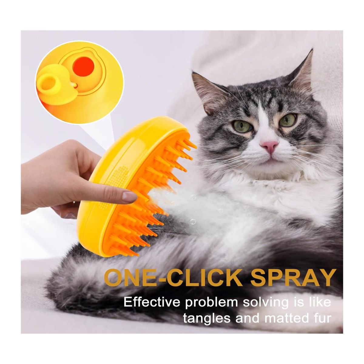 GENERICO - Cepillo Con Vapor Para Limpieza Y Masajes Para Mascotas