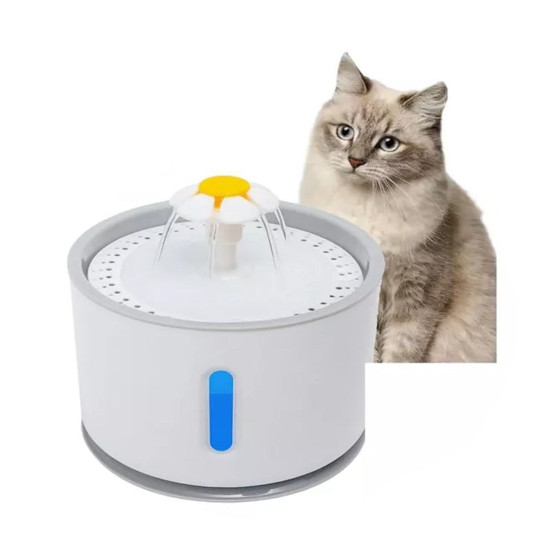 GENERICO - Bebedero Electrico 2400ml Para Mascotas Filtro Purificador