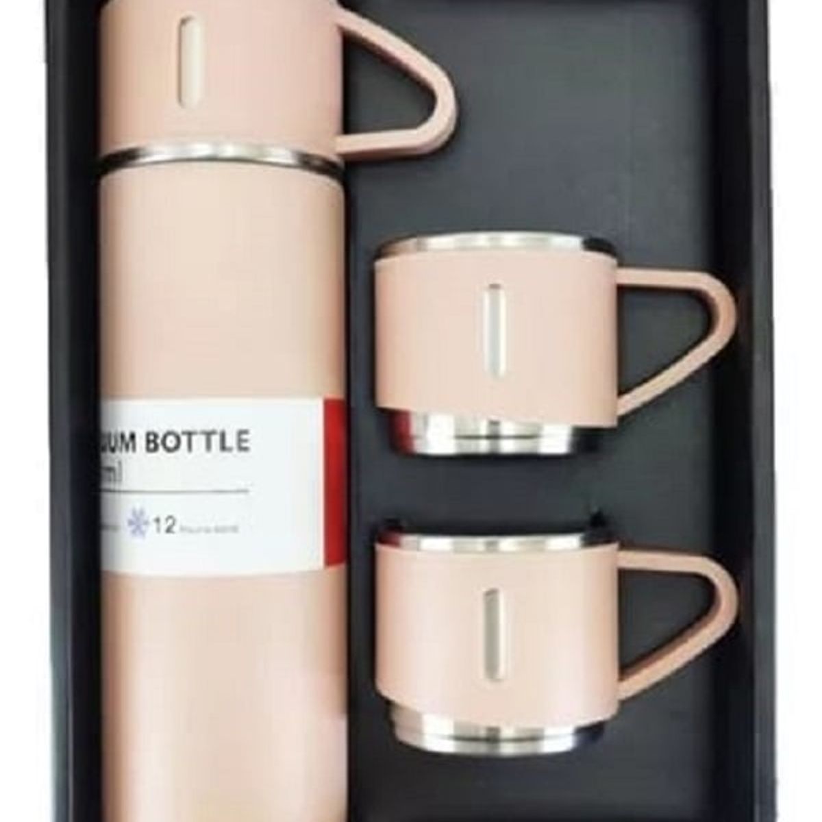 GENERICO - Termo 500 Ml Con Taza Para Té Y Café Acero Inoxidable 304 Rosa