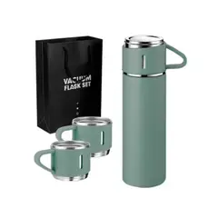 GENERICO - Termo 500 Ml Con Taza Para Té Y Café Acero Inoxidable 304 Verde