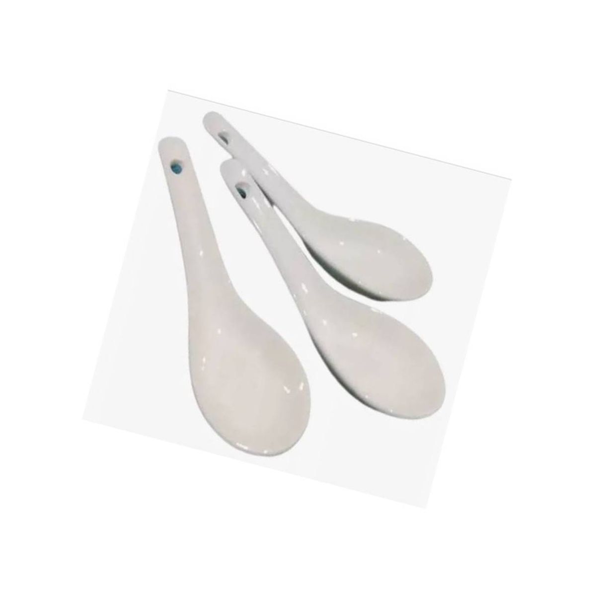 GENERICO - 50 Cucharas Cerámica Multiusos: Ceviche, Aperitivo, Cóctel