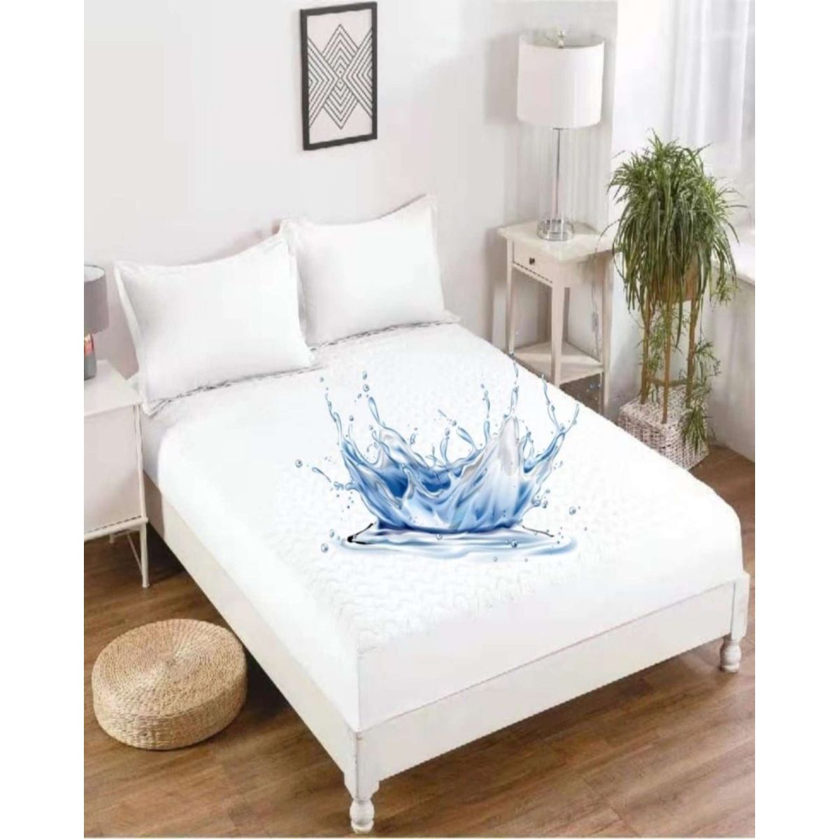 GENERICO - Protector de colchón 2 plazas IMPERMEABLE