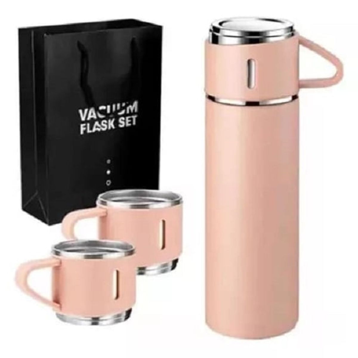 GENERICO - Termo 500 Ml Con Taza Para Té Y Café Acero Inoxidable 304 Rosa