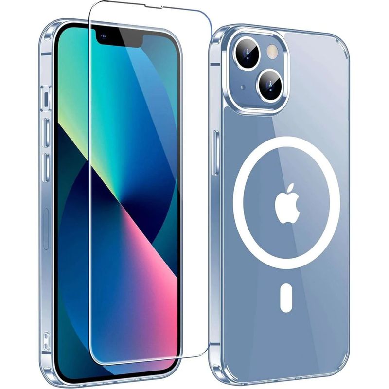 GENERICO - Carcasa Magnetica Magsafe + Mica Vidrio Para IPhone 14 Pro Max