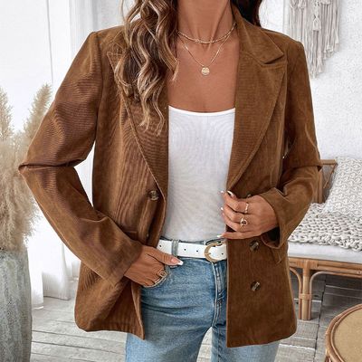 Imagen 2 del producto Chaqueta Mujer Pana Ajustada Casual Elegante