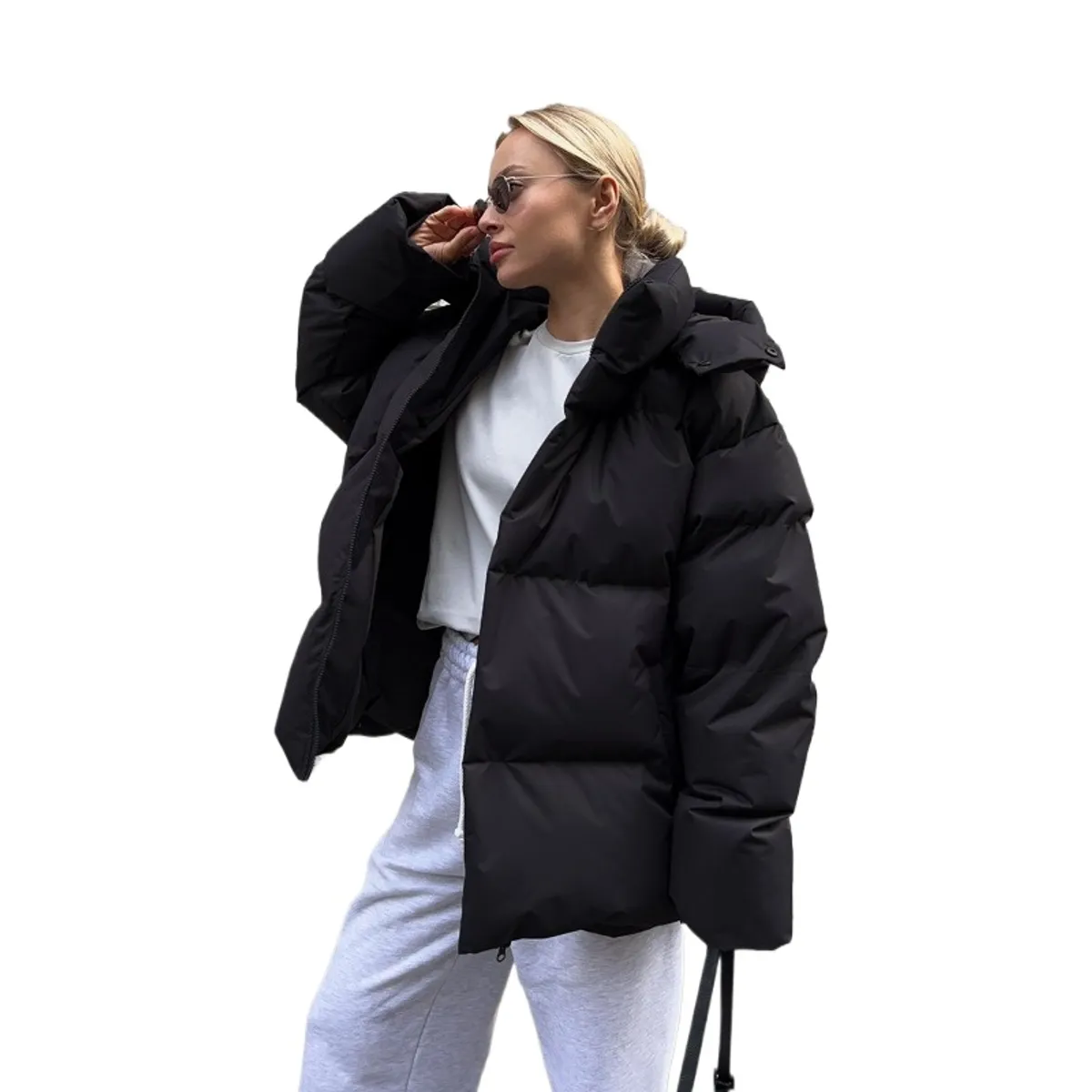 GIOIO - Chaqueta mujer de algodon gruesa holgada estilo europeo otoño invierno