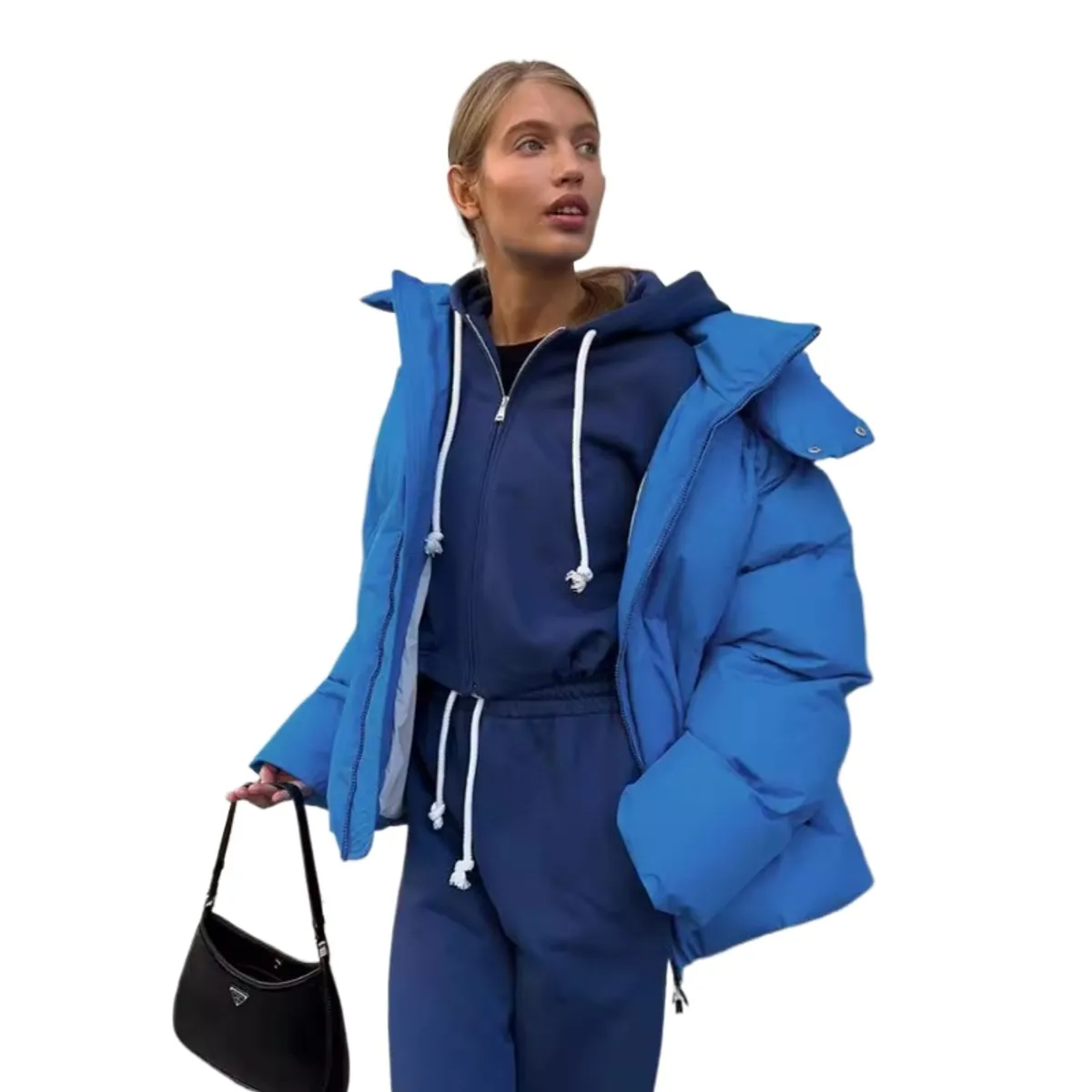 GIOIO - Chaqueta mujer de algodon gruesa holgada estilo europeo otoño invierno