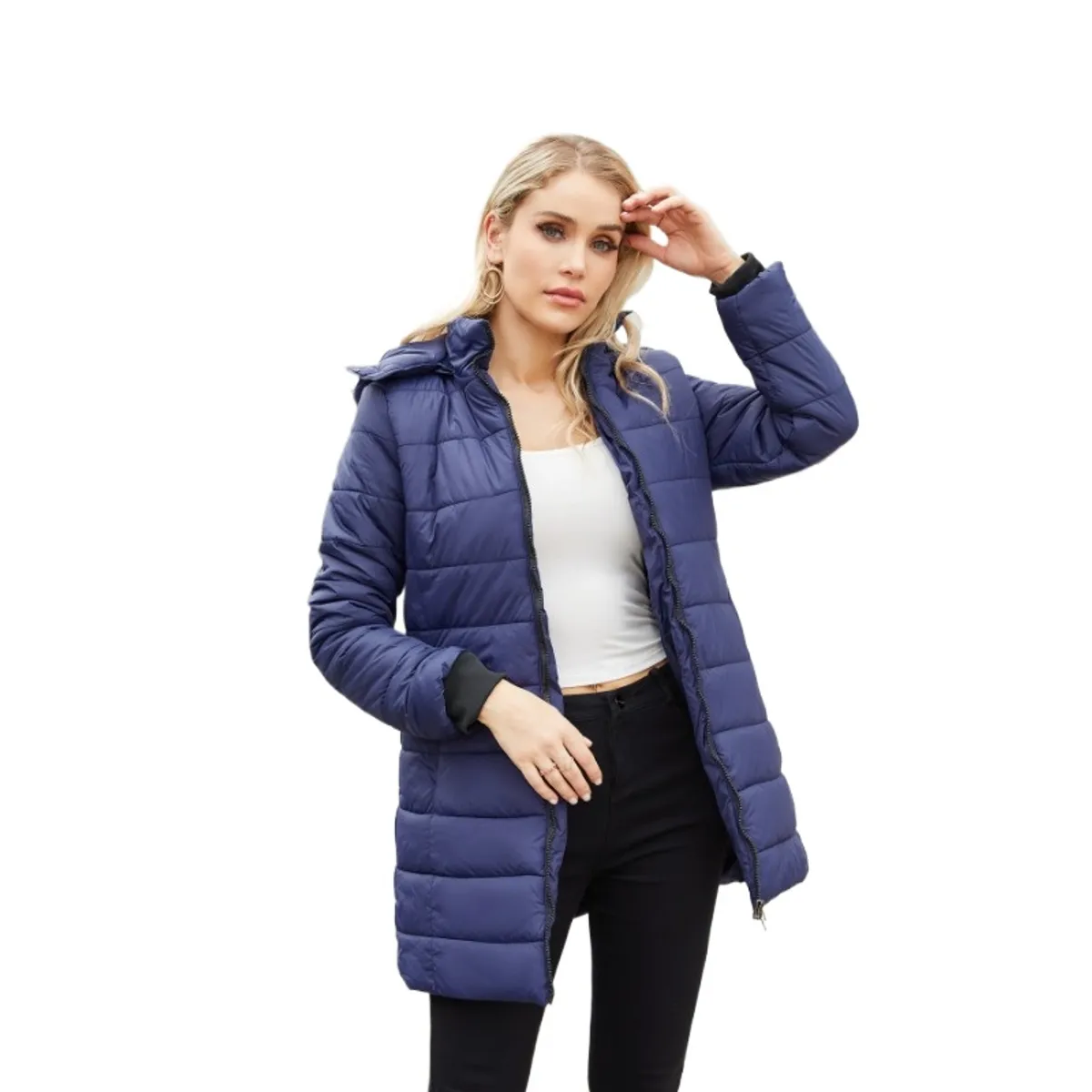 GIOIO - Parka Mujer Impermeable Capucha Desmontable Forro Polar Invierno