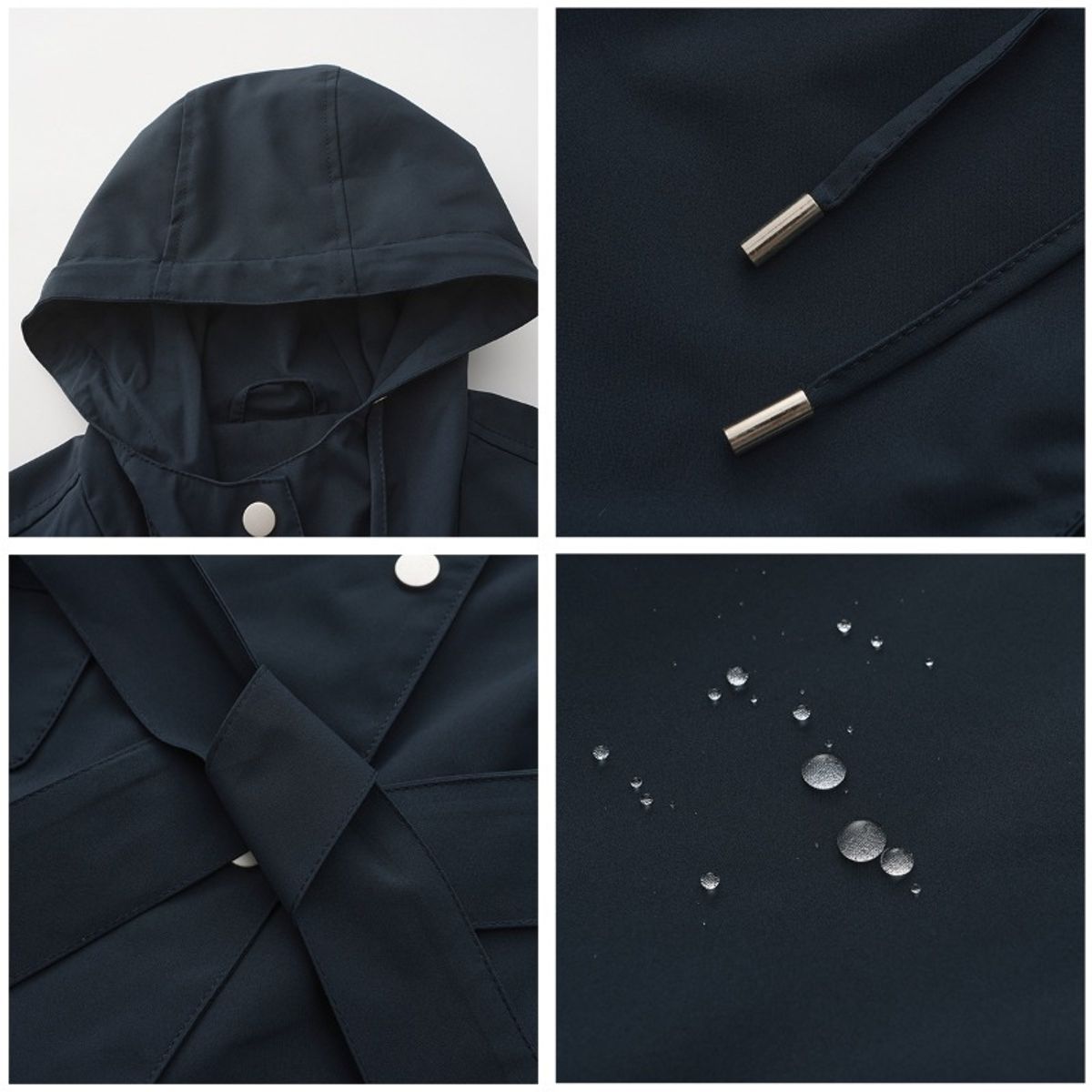 GIOIO - Chaqueta mujer impermeable ligera con capucha holgada casual