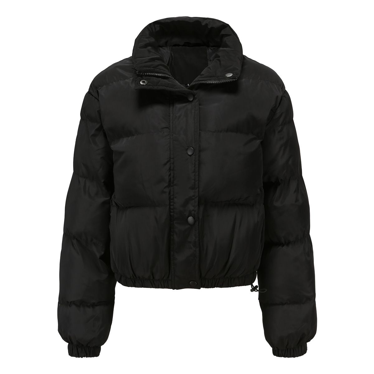 GIOIO - Abrigo Mujer Corto Cuello Alto Forro Polar Holgado Invierno