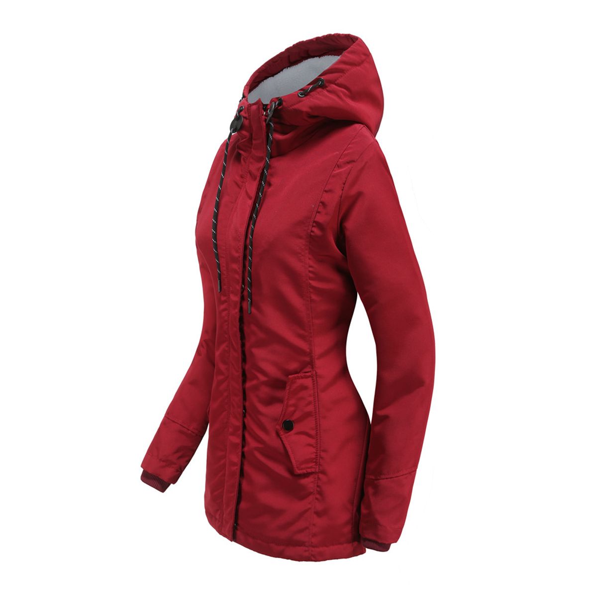 GIOIO - Parka Mujer Peluche Capucha Forro Polar Grueso Invierno