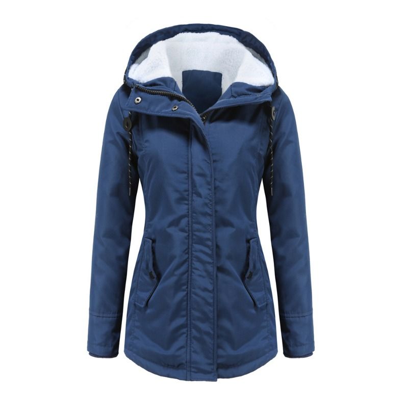 GIOIO - Parka Mujer Peluche Capucha Forro Polar Grueso Invierno