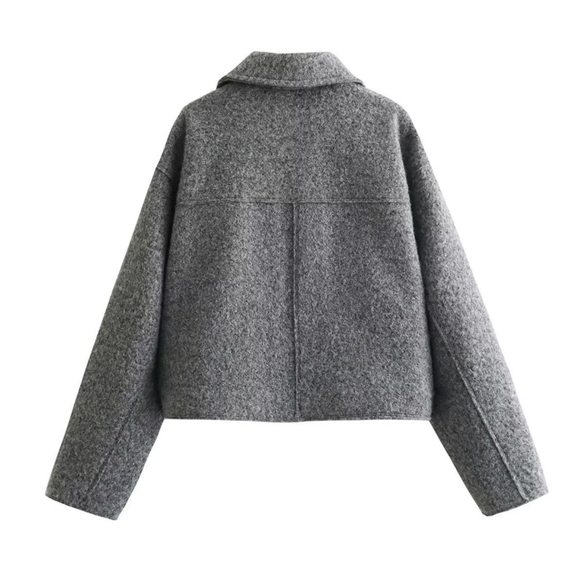 GIOIO - Chaqueta Mujer Tweed Corto Holgado Casual Otoño Invierno