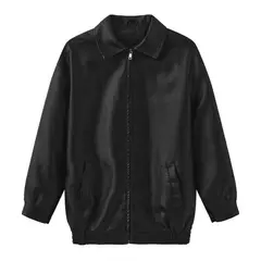 GIOIO - Chaqueta Cuero Mujer Oversize Primavera Otoño Manga Larga Moda