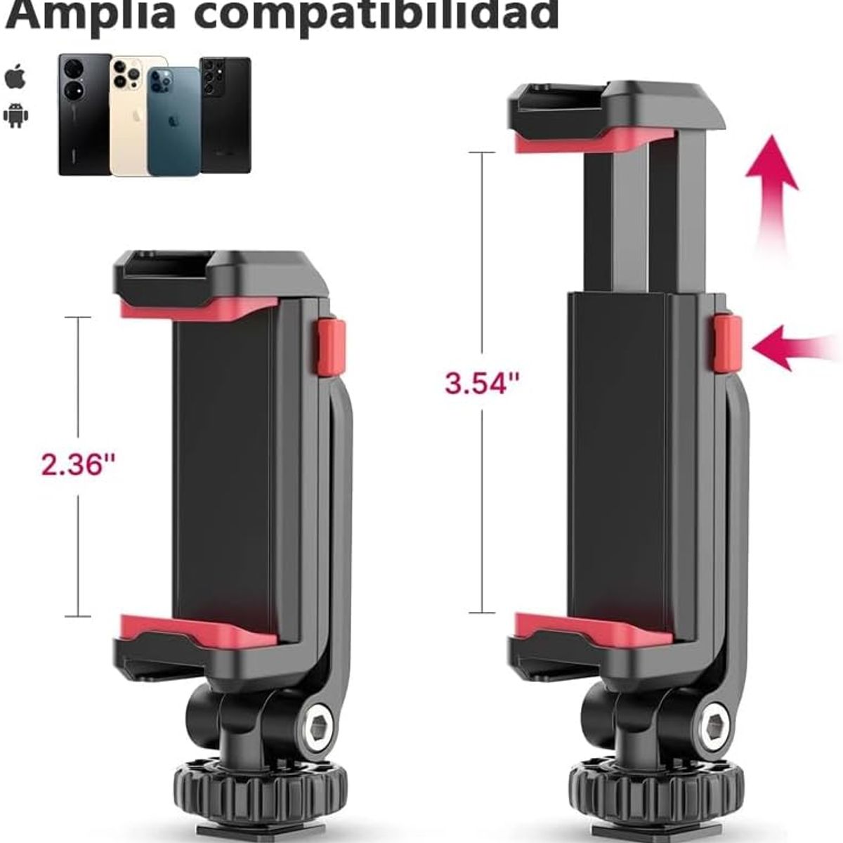 KUANGYE - 360° Ajustable Soporte De Trípode Para Teléfono Adaptador