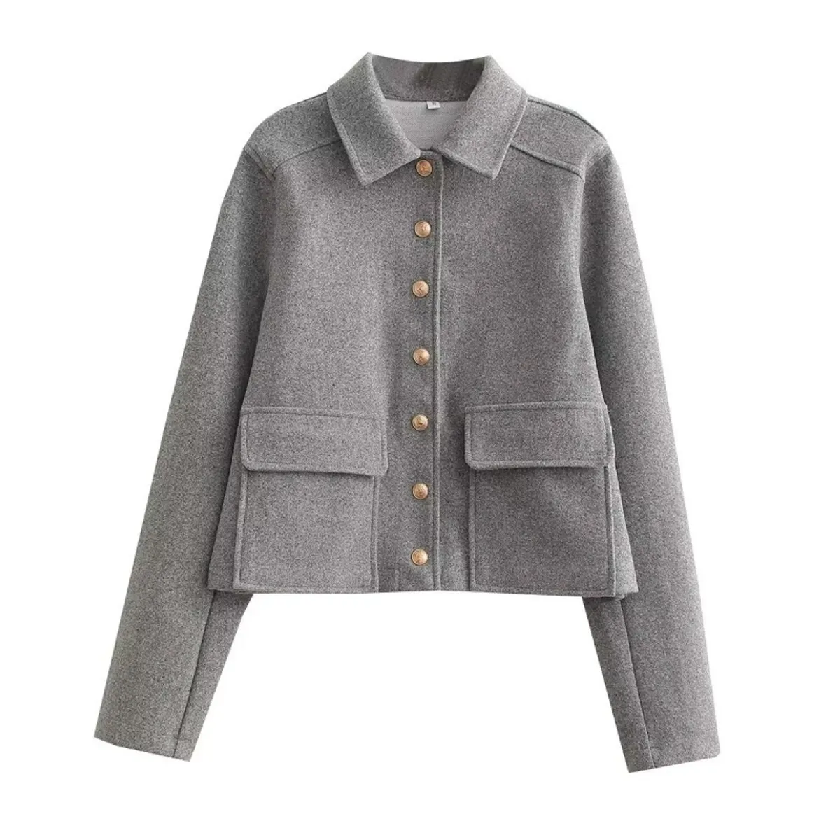 GIOIO - Chaqueta Mujer Solapa Botones Bolsillos Casual Moda