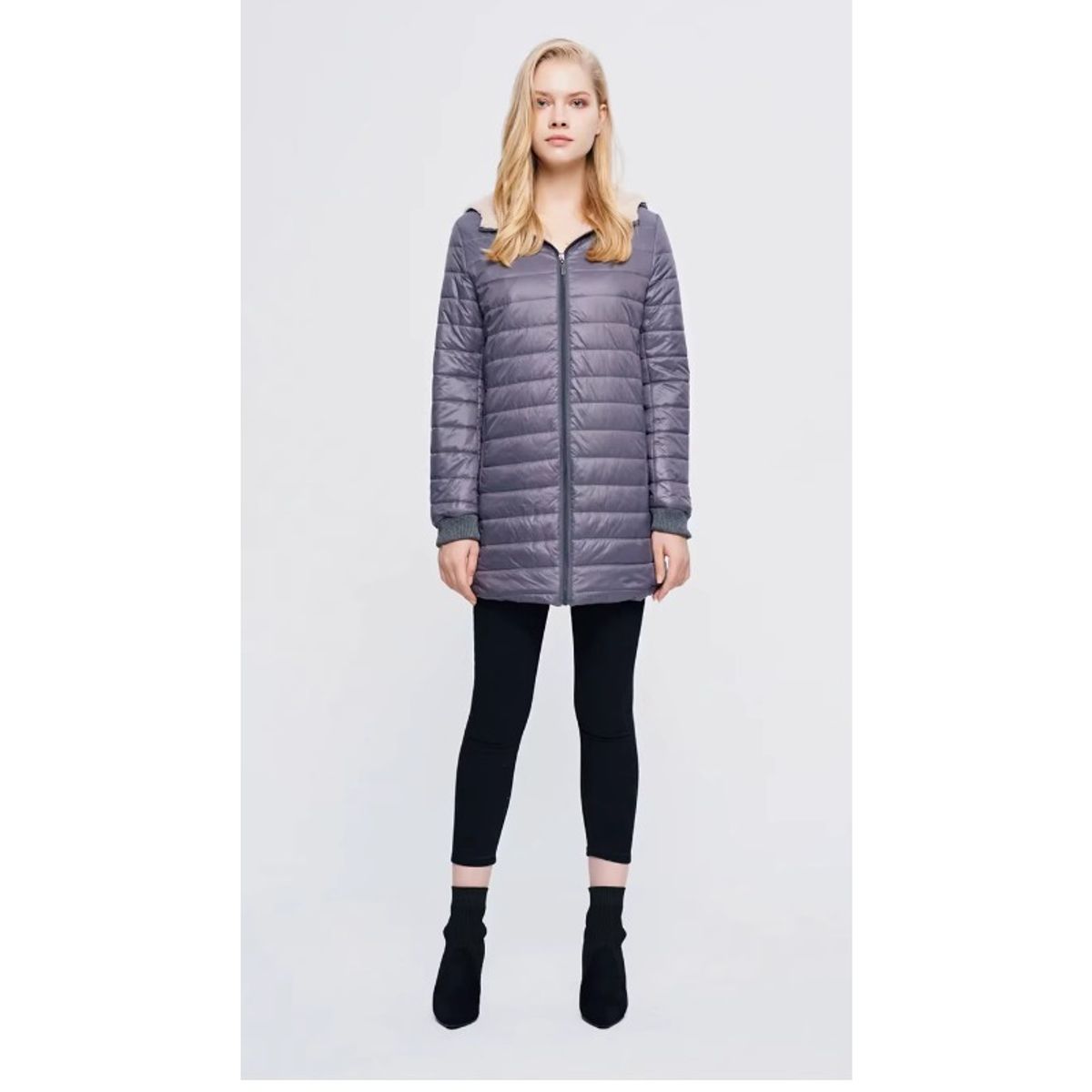 GIOIO - Chamarra Térmica De Largo Medio Ajustada For Mujer