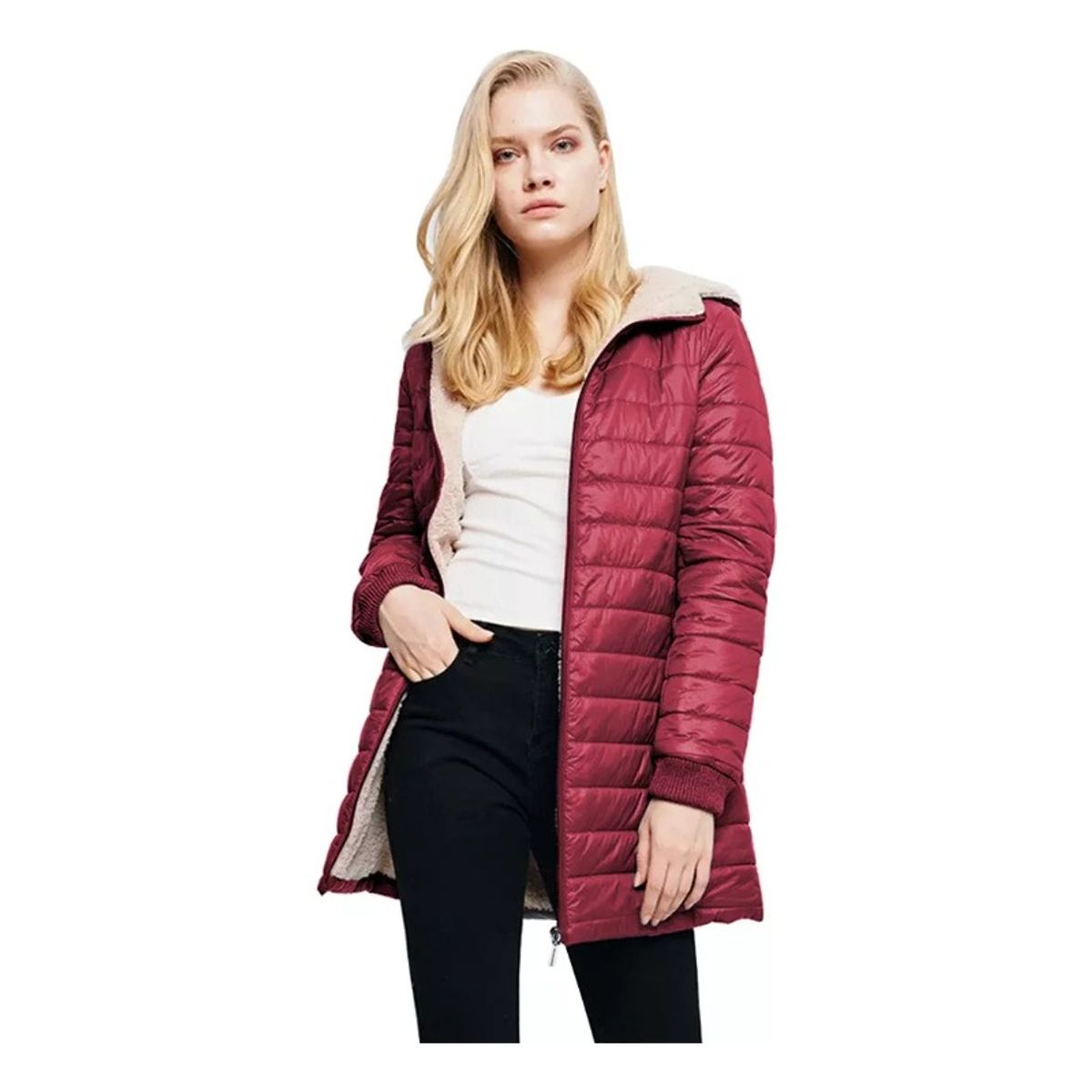 GIOIO - Chamarra Térmica De Largo Medio Ajustada For Mujer