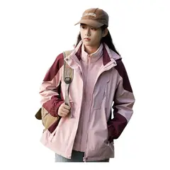 GIOIO - Chamarra Impermeable Y Chamarra Abrigada Tres En Uno 2pcset
