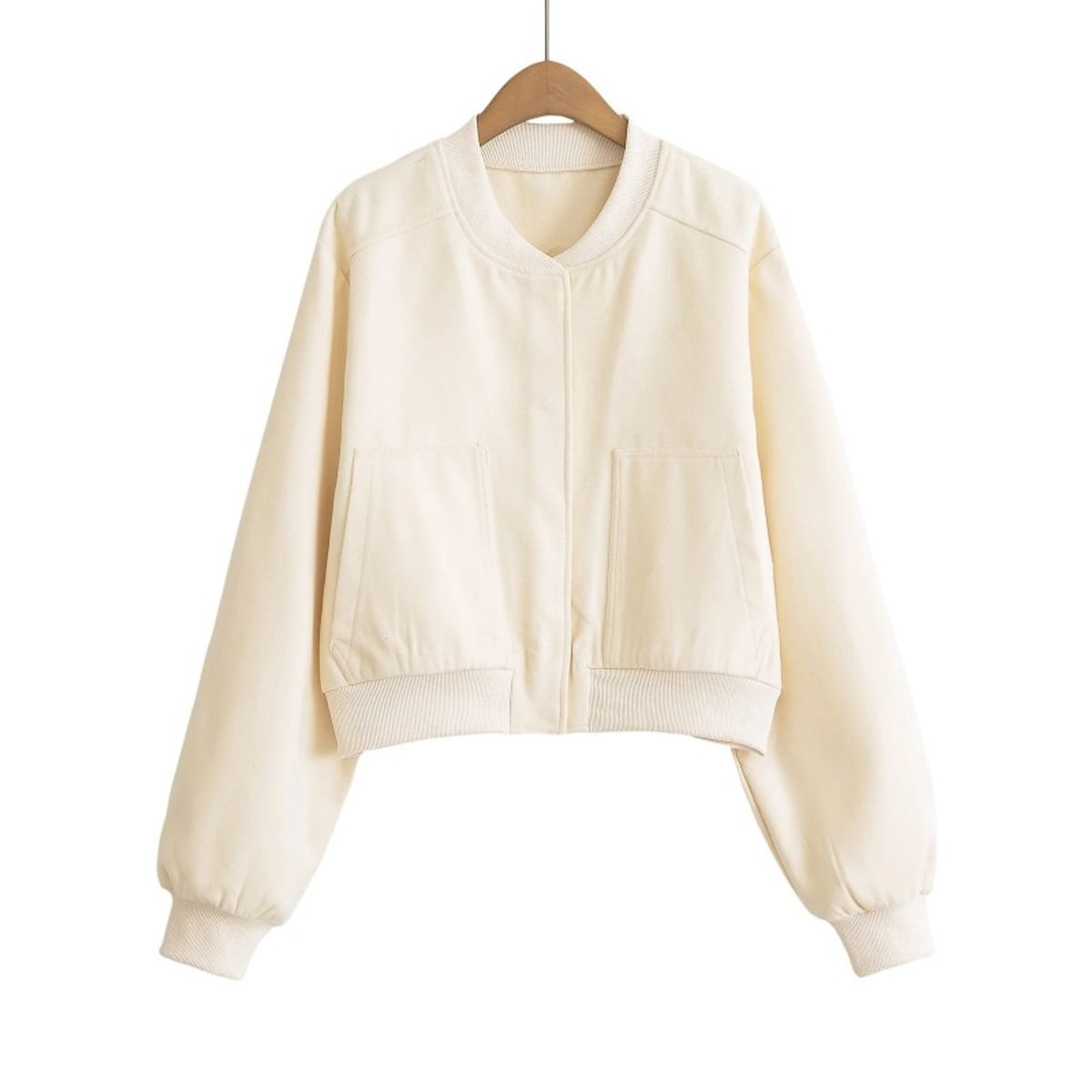 GIOIO - Chaqueta Mujer Crop PU Estilo Europeo Ajustada Nuevo