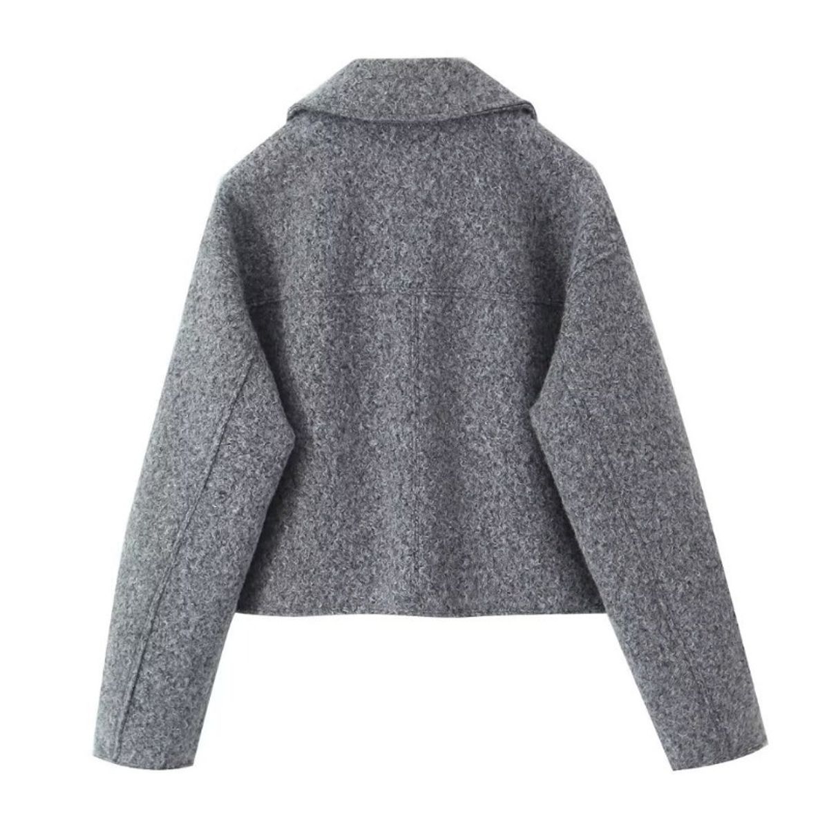 GIOIO - Chaqueta Mujer Bouclé Corta Holgada Moda Entretiempo