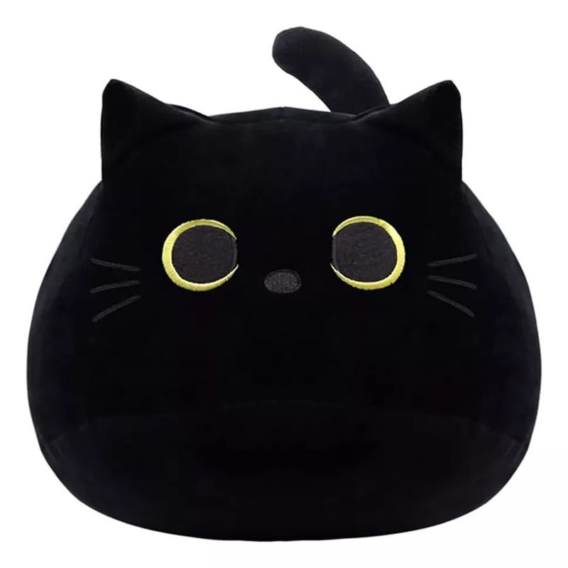 KUANGYE - Cojín Suave Y Esponjoso Muñeco Gato Negro