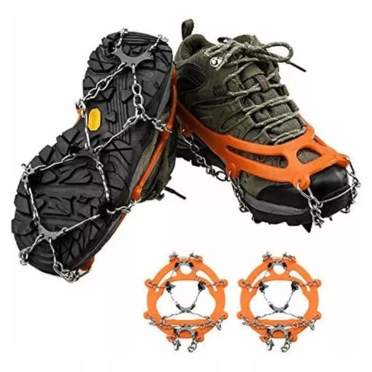 KUANGYE - Crampones Ajustables Crampones Nieve 8d Trekking Outdoor