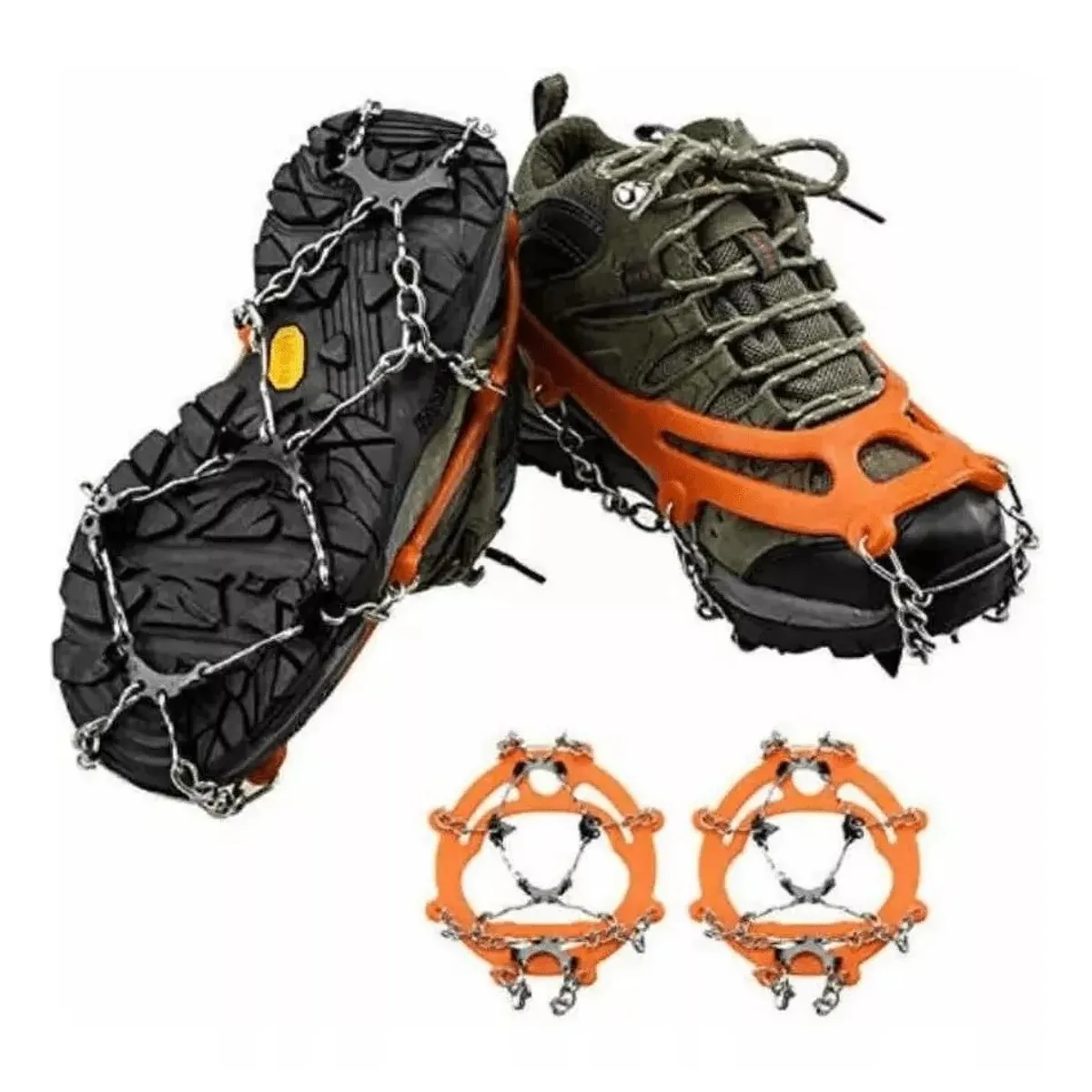 KUANGYE - Crampones Ajustables Crampones Nieve 8d Trekking Outdoor