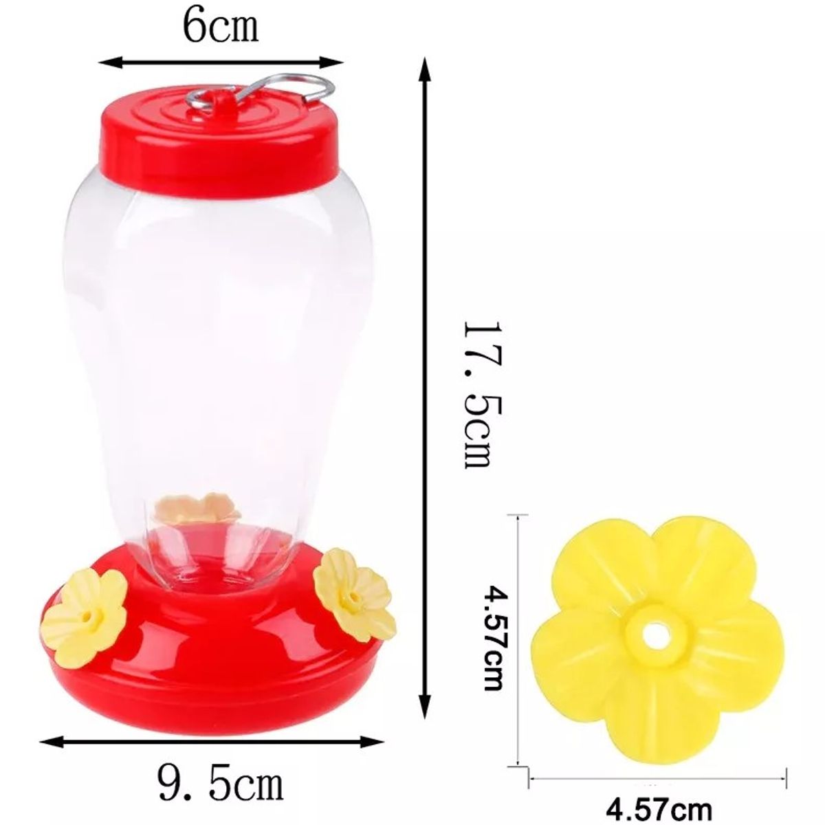 KUANGYE - Bebedero Conico Para Colibri 480 Ml 4 Flores 100% Resultados
