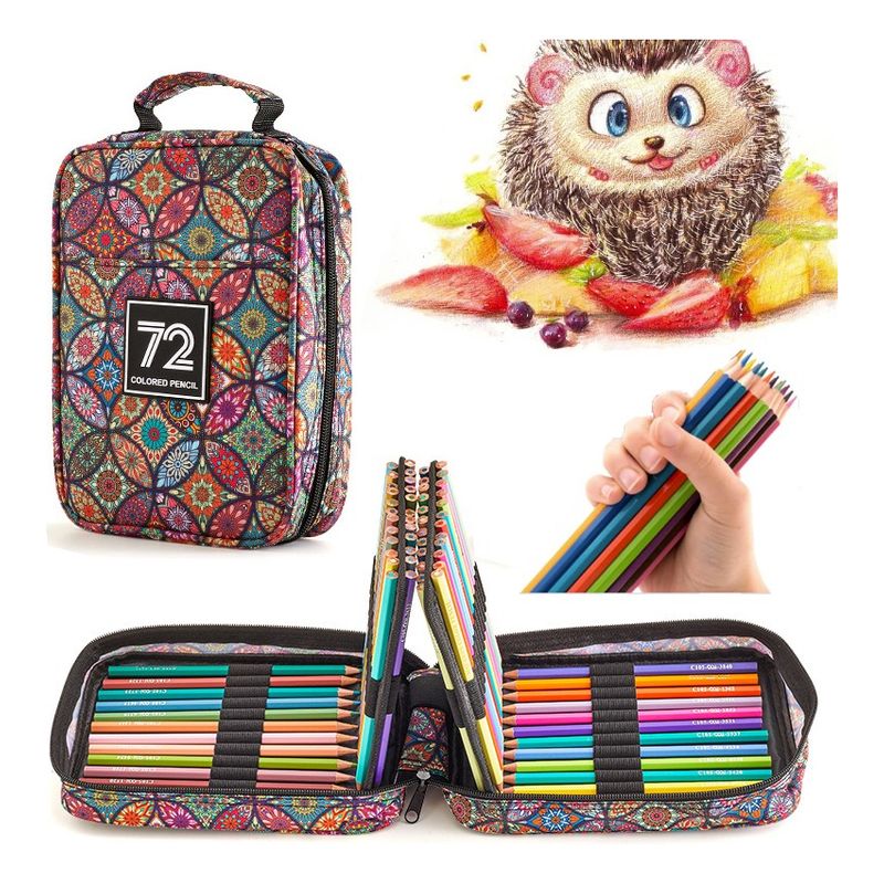 EVERSO - Set 72 Lapices De Colores Profesional Dibujo + Estuche