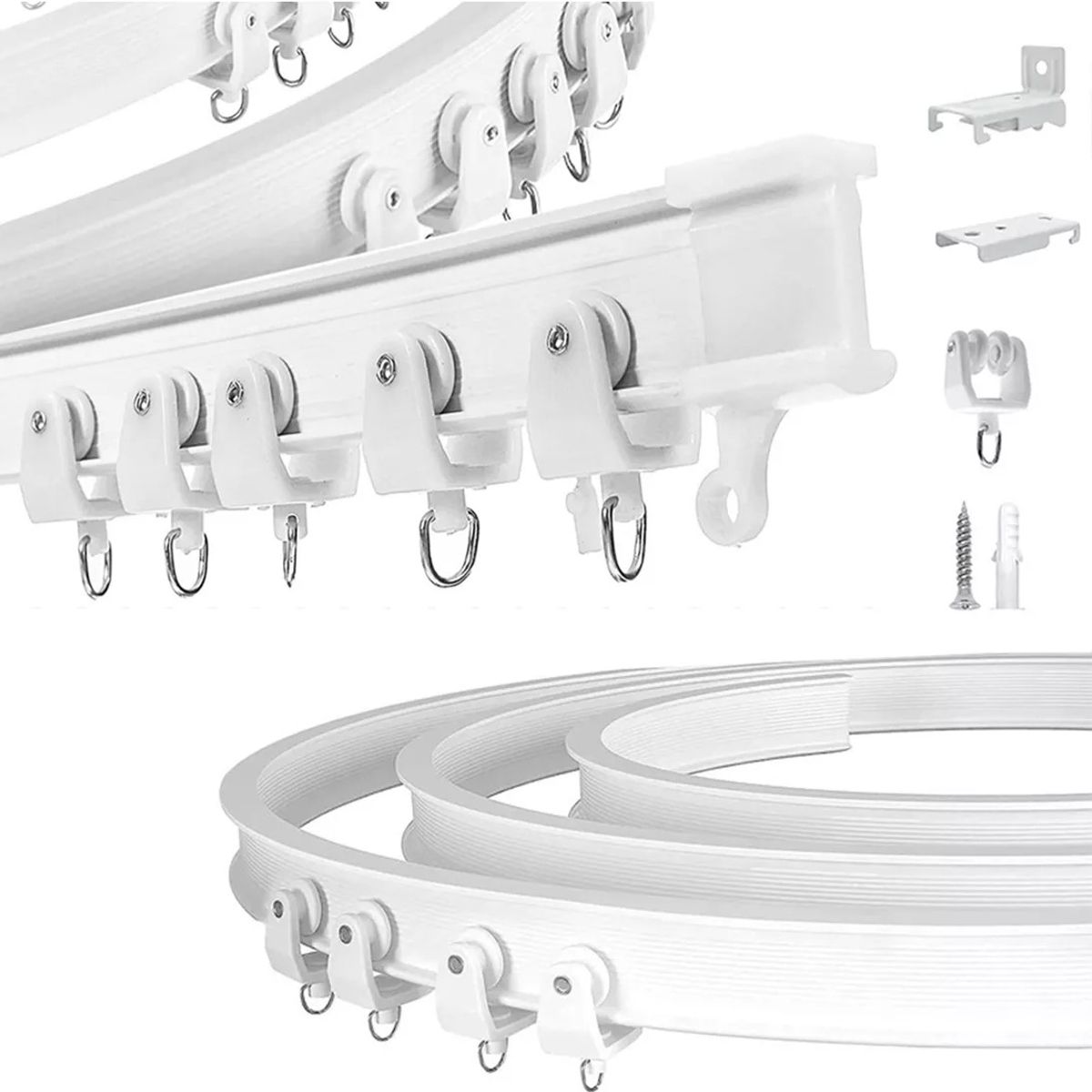 KUANGYE - Riel Para Cortina De Techo Riel De Techo Soporte