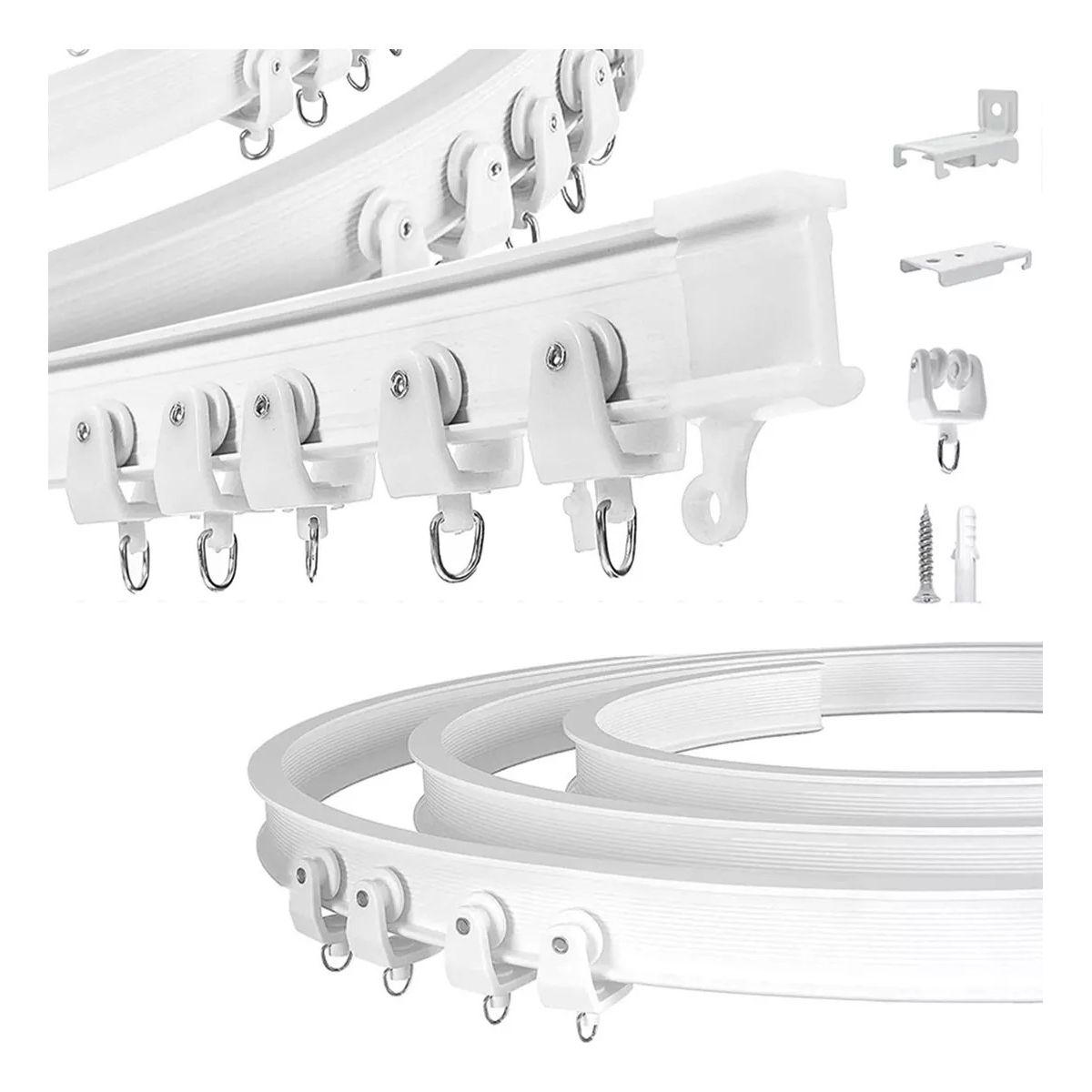 KUANGYE - Riel Para Cortina De Techo Riel De Techo Soporte