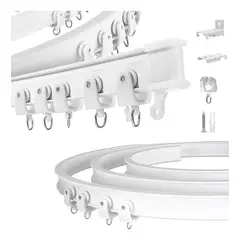 KUANGYE - Riel Para Cortina De Techo Riel De Techo Soporte