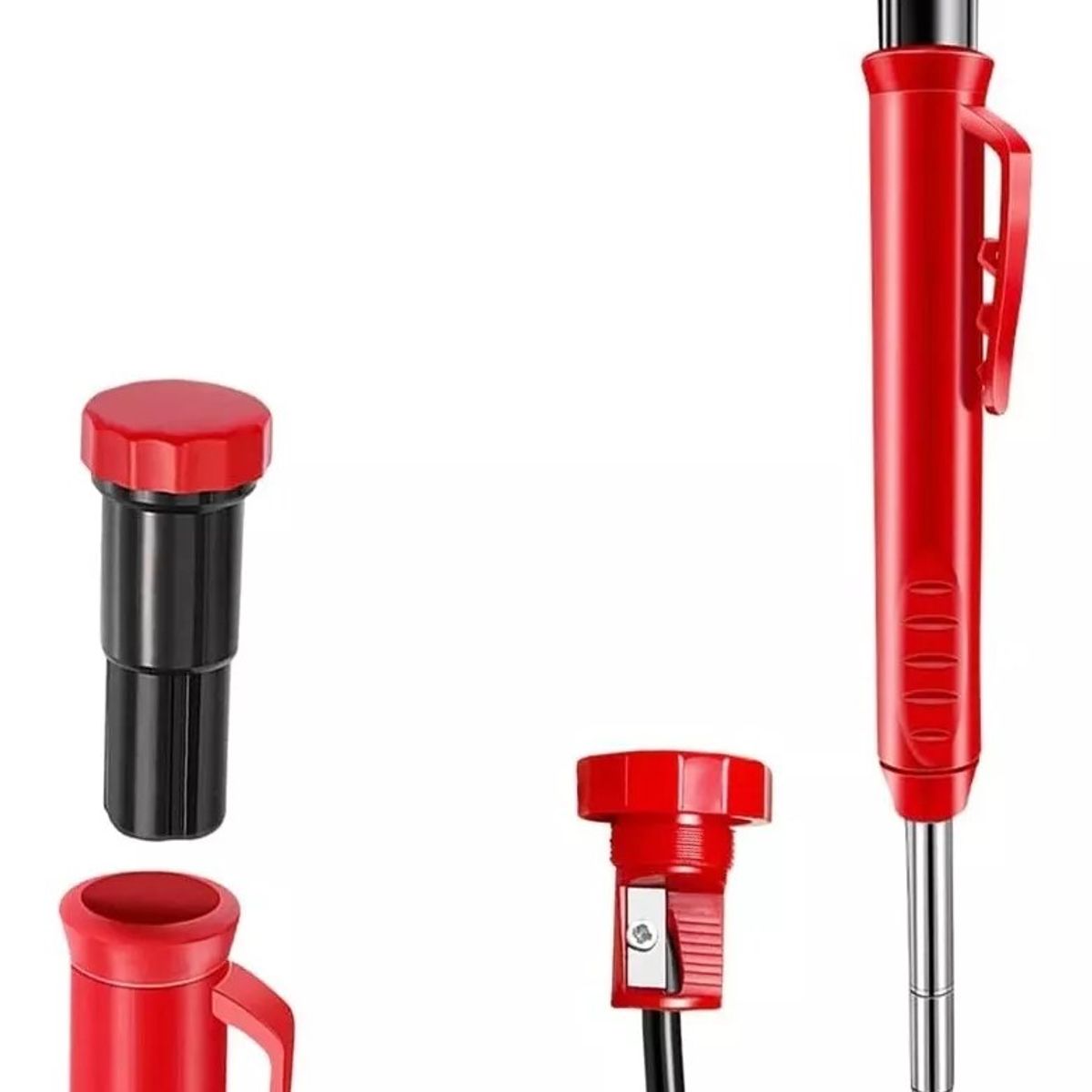 KUANGYE - Lápiz Carpintero Profesional 6 Minas Marcador Solido Plomo