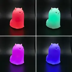 SOLEIO - Lámpara de Noche de Silicona LED RGB Squishy Alpaca