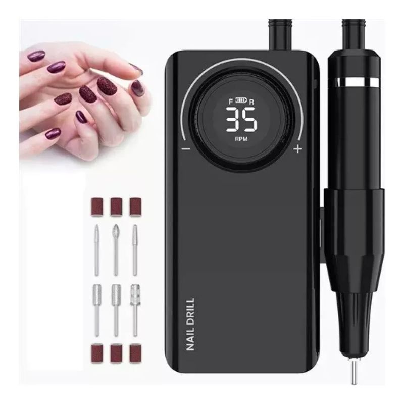 MUNDO MAGIA - Torno Inalámbrico Uv-201 Para Manicure Podología Profesional
