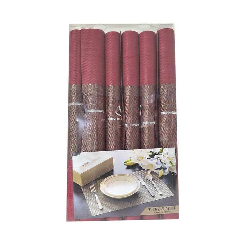 GENERICO - SET DE INDIVIDUALES 6 PZAS RECTANGULARES HOMEMART