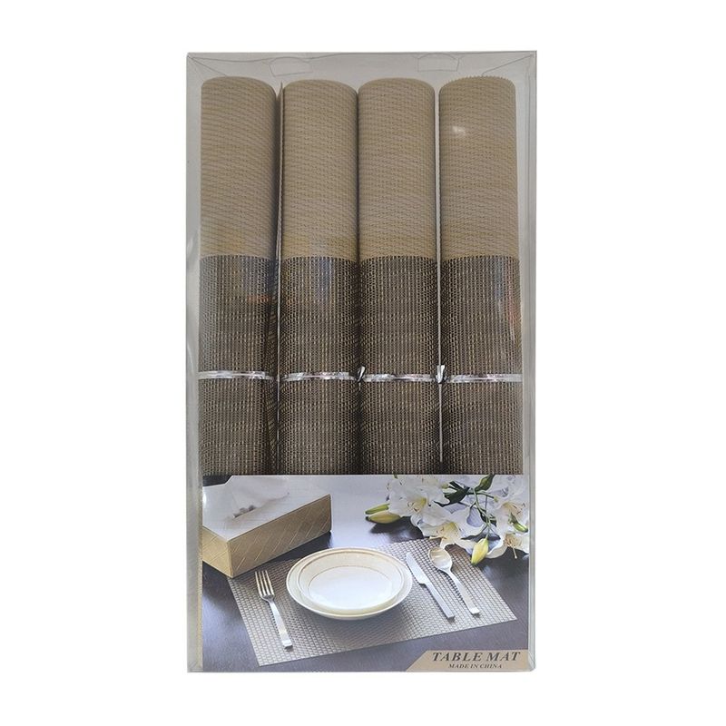 GENERICO - SET DE INDIVIDUALES 4 PZAS RECTANGULARES HOMEMART